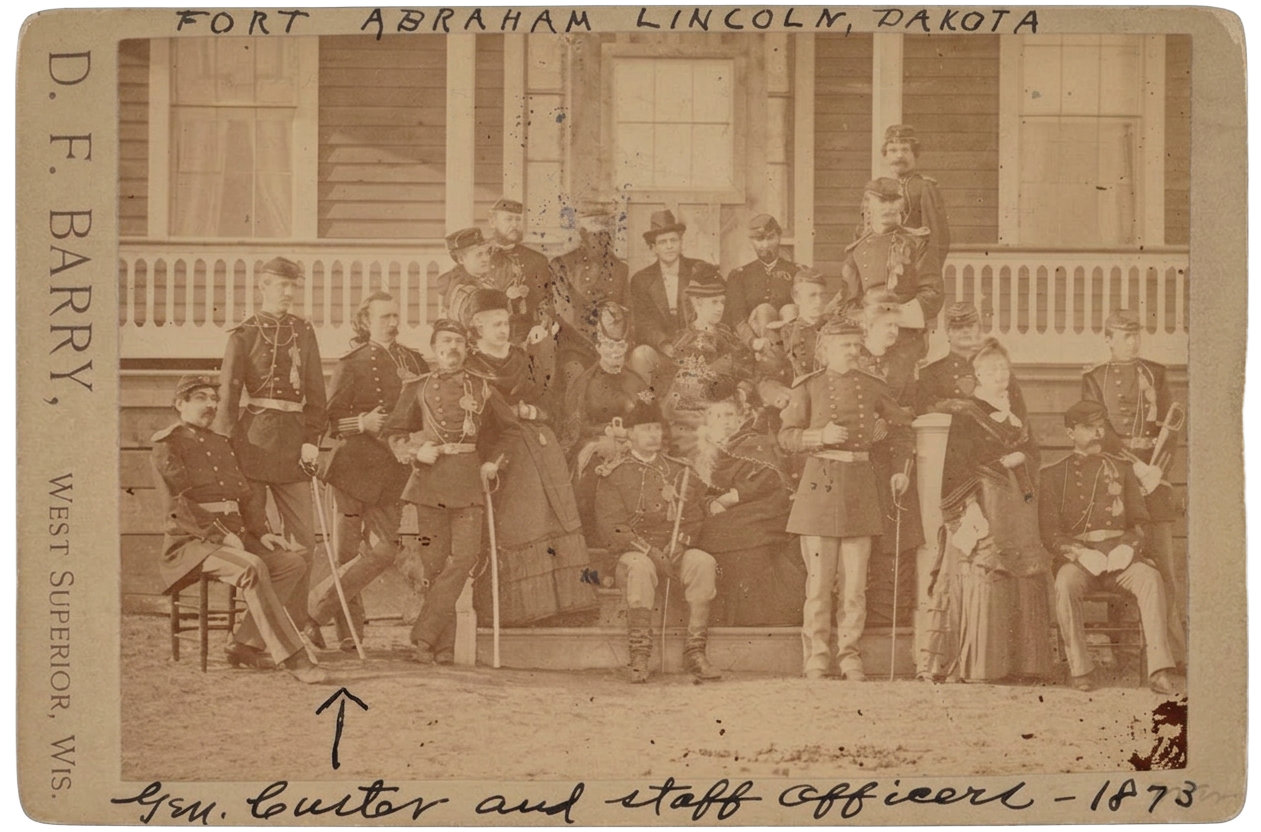 General Custer and his staff officers at Fort Abraham Lincoln, Dakota, 1873