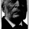 Newspaper article about Charles Newburgh, Jewish American Civil War veteran, with a photo of him as an older, moustached man, above.