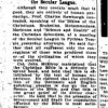 Newspaper clipping describing a lecture being given by Charles Newburgh, Jewish American Civil War veteran.
