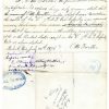 Handwritten affidavit on unlined paper, stamped.