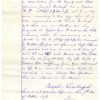 Affidavit handwritten on lined paper with red margin line.
