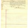 Typed paper overlaid on a piece of lined paper with red margin.